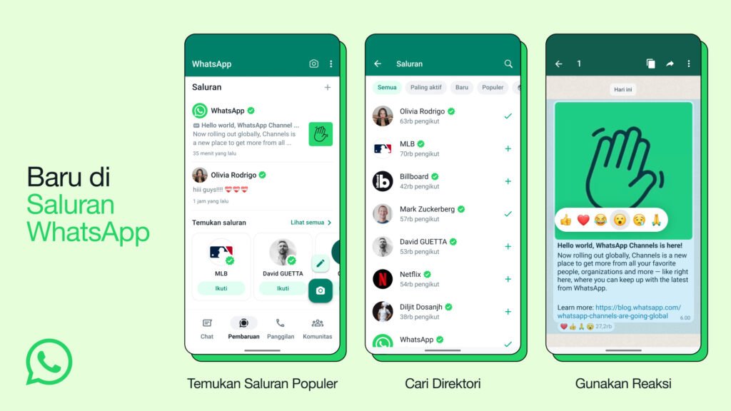ilustrasi fitur saluran langganan di WhatsApp terbaru