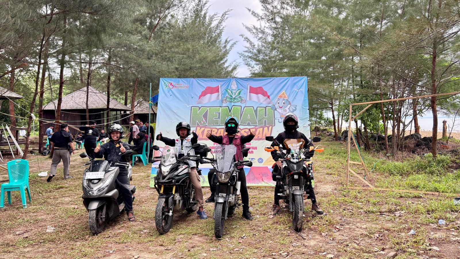 BikersMU Korwil Kalimantan Selatan Hadiri Kemah Kebangsaan di Pantai Jo Tanah Bumbu