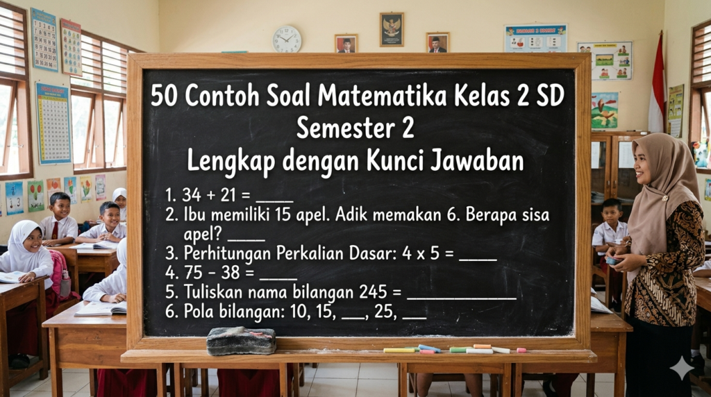 50 Contoh Soal Matematika Kelas 2 SD Semester 2 Lengkap dengan Kunci ...