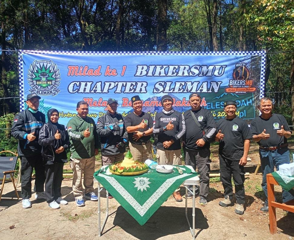 Milad Ke-1 BikersMu Chapter Sleman DIY, Touring Dakwah hingga Bakti Sosial Digelar di Ndeles Indah