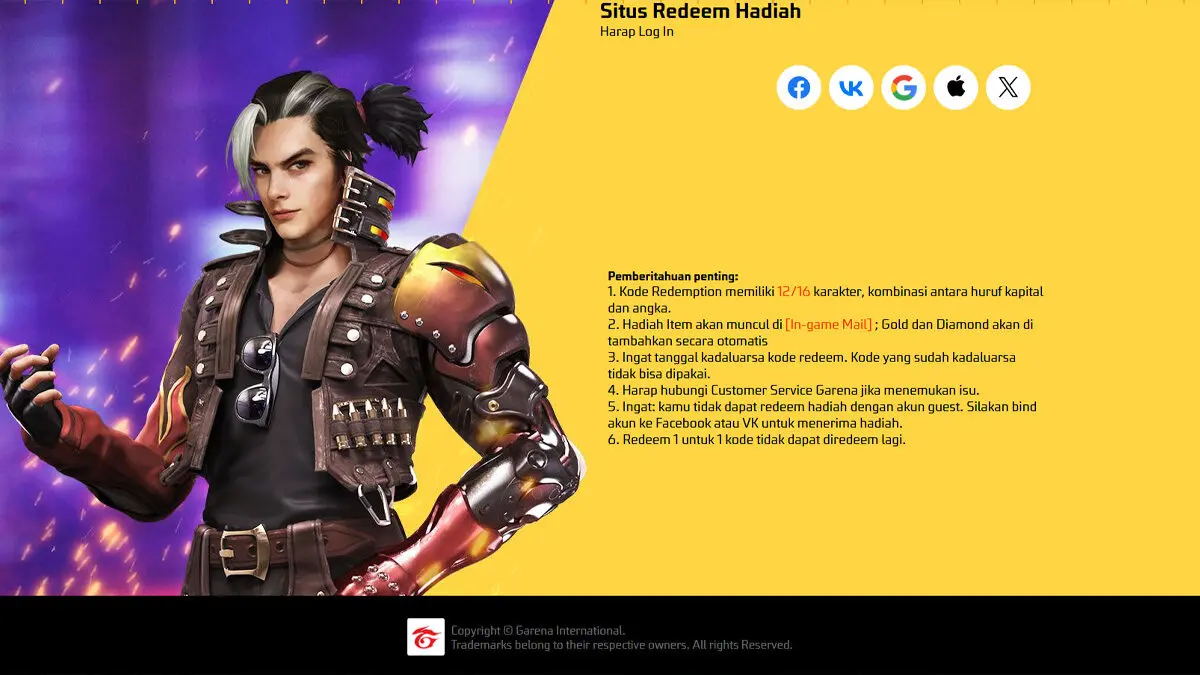 Kode Redeem Free Fire Oktober 2026